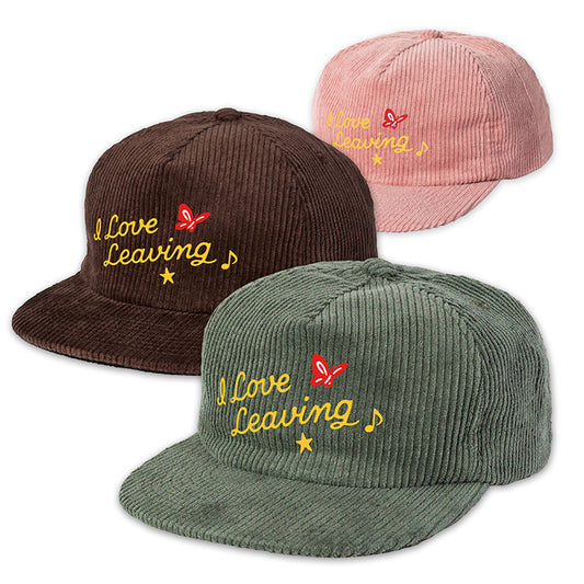 "I Love Leaving" Corduroy Hat