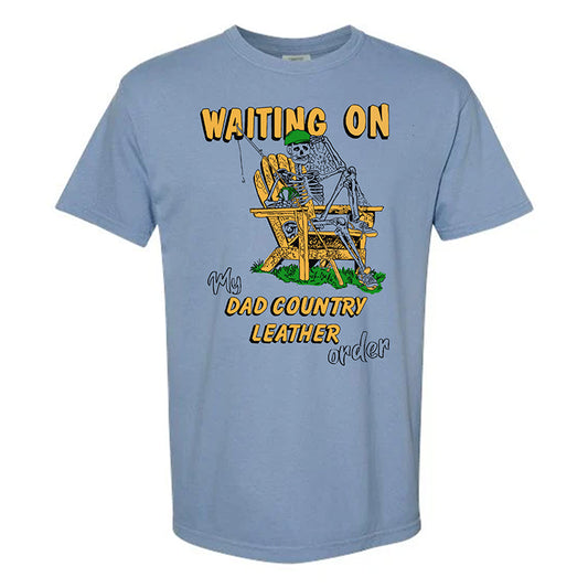 Skeleton Dad Country Leather T-Shirt